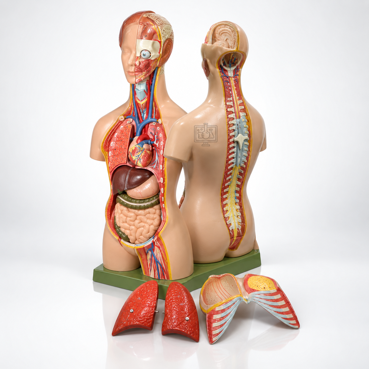 Human Torso with Muscles and Open Back