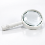 Hand Lens with White Plastic Handle