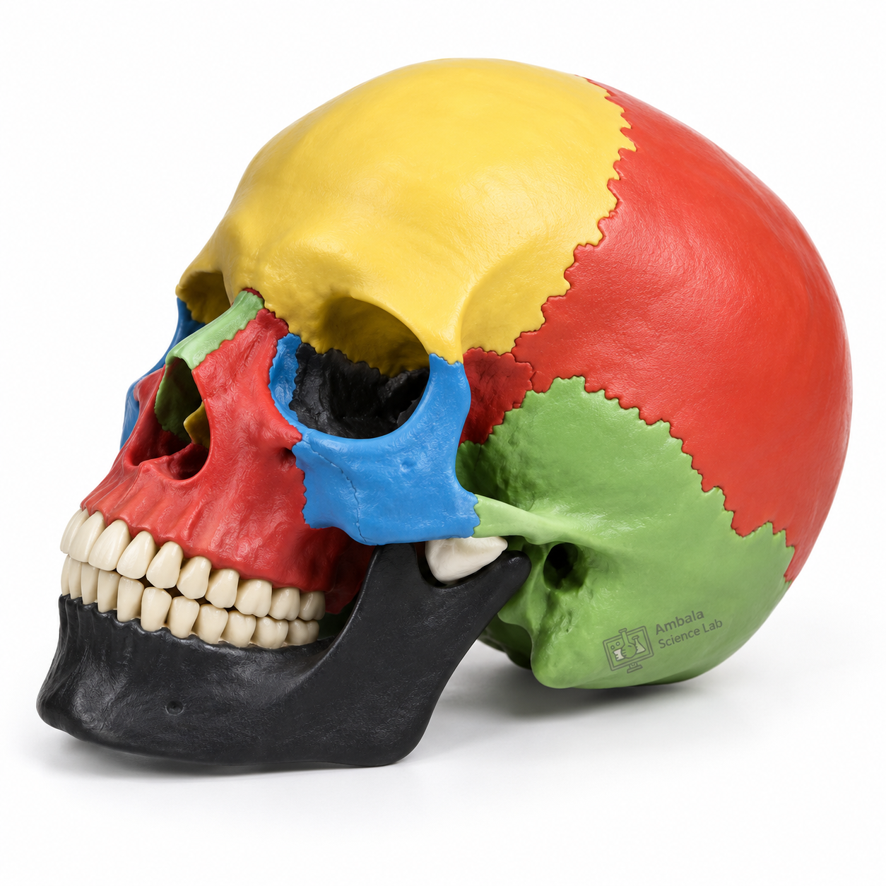 Human Skull Model, Life Size Coloured